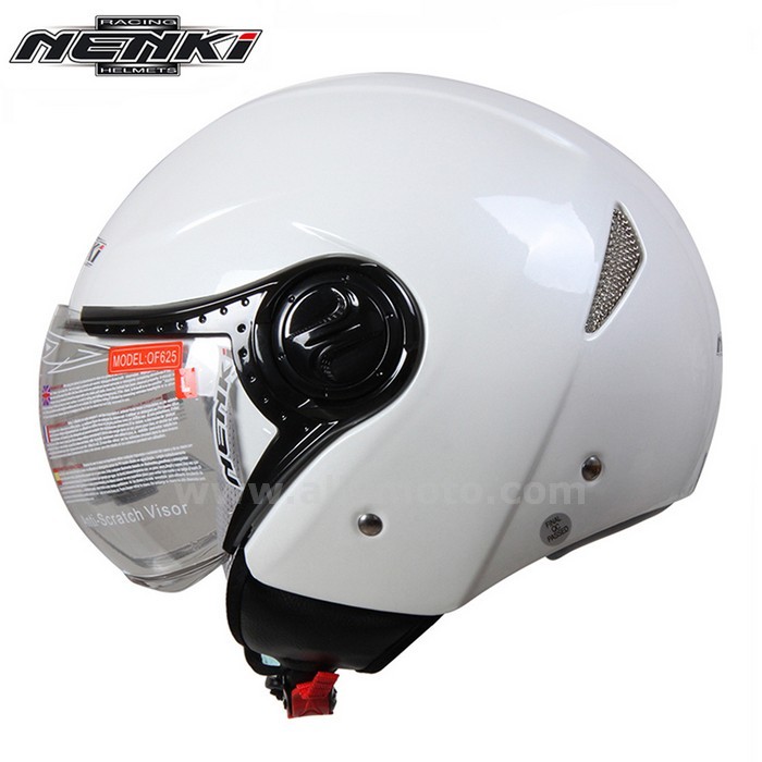 129 Nenki Vintage Style Open Face Helmet Men Women Cruiser Touring Chopper Scooter Street Clear Lens Shield@4